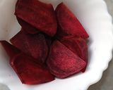 A picture of step 1 of Beetroot Coconut Laddu.
