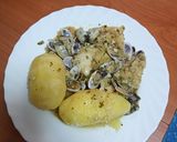 Foto del paso 4 de la receta: Merluza en salsa verde con coquinas y papas cocidas