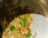 A picture of step 2 of Papaya and Chana Dal quick curry.