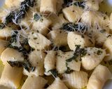 A picture of step 10 of Ricotta Cheese Gnocchi with Sage Butter.