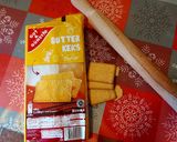 Pas rețetă Salată de fructe pe blat de biscuiți cu unt 2 fotografie
