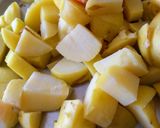A picture of step 2 of Chettinad Aloo fry.