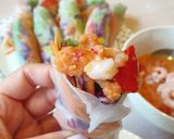 รูปขั้นตอนการทำที่ 4 ของ สลัดโรล (salad rolls) น้ำสลัดกุ้ง