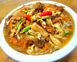 蒜苗木須白菜烏魚粉絲煲（創意料理）的食譜步驟4照片
