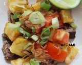 Foto langkah ke 14 dari resep Soto Betawi Sehat Tanpa Santan & Daging Crispy.