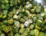 A picture of step 2 of Bhindi.