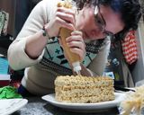 Foto del paso 12 de la receta Tarta de Plátano con relleno de Mantequilla de Cacahuete🍌🥜