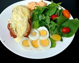 A picture of step 9 of Bacon Wrapped around Chicken breast with soft Smoked Cheese 🤩.