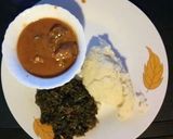 A picture of step 9 of Traditional way of roasting beef and making its stew.