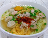 Hình bước làm 2 của món Nui nấu mọc