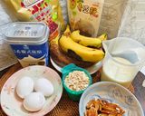 簡易胡桃香蕉燕麥烤優格布丁的食譜步驟1照片