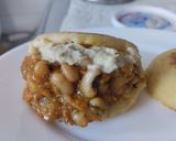 Foto del paso 2 de la receta: Arepas🫓 de maíz🌽tierno rellenas de dip de🫘frijol zanahoria🥕 y pimientos🌶️ tatemados🥙🌯
