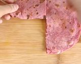 A picture of step 5 of Beetroot wheat tortilla wrap.