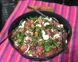 A picture of step 3 of Watermelon Olives & Feta Salad/Salsa: An Exotic Mediterranean Summer Cool...😎.