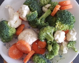 Foto del paso 1 de la receta: Tres delicias (brócoli, zanahoria, coliflor) de la mía m'ama