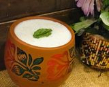 A picture of step 3 of Mint lassi.
