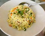 Hình bước làm 4 của món Cơm xúp lơ (bông cải) - cơm chiên Dương Châu chay