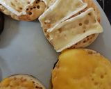 A picture of step 3 of My Breakfast Crumpets to suit the family.