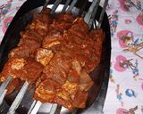 A picture of step 2 of Beef seekh boti.