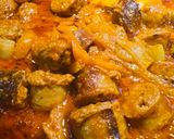 A picture of step 6 of Bratwurst 🌭 with Peppers and Onions 🧅.