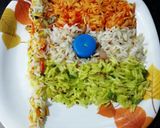 तिरंगा फ्राइड राइस (Tiranga fried rice recipe in Hindi) रेसिपी चरण 4 फोटो