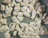 Tejszínes csirkeraguval töltött tortilla tekercsek, sütőben sütve recept fázis 1 fotója