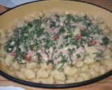 Foto del paso 6 de la receta: Ñoquis de papa con salsa mixta de jamón y espinaca