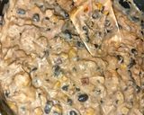 A picture of step 4 of Cheesy Black Bean & Corn Buffalo Chicken Dip.