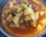 A picture of step 5 of Potato Pumpkin curry.