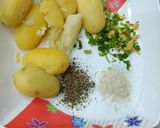 A picture of step 1 of Paneer Potato Tikki With Temerind Saunth.