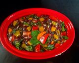 A picture of step 4 of Black rice tangy salad.