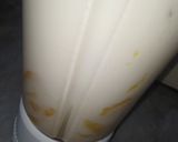A picture of step 1 of Mango 🥭 shake with ice-cream.