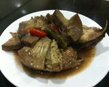 Hình bước làm 5 của món Cá lụy kho mít non