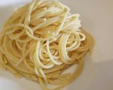A picture of step 3 of Spaghetti Cacio e Pepe.