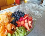 รูปขั้นตอนการทำที่ 4 ของ เต้าฮวยฟรุ๊ตสลัด (milk pudding with fruit salad)