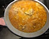 A picture of step 3 of Egusi soup with Ram and Chicken Broth.