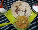 A picture of step 7 of Daal fry and chapati.