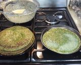 Foto del paso 1 de la receta: Canelones de ricota y jamón con masa crepes de espinaca
