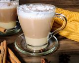 A picture of step 1 of Biryani chai, layered tea with spices.