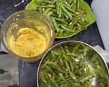 Foto langkah ke 1 dari resep Gulai udang telor kacang panjang.