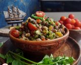 A picture of step 4 of Italian Chana Salad.