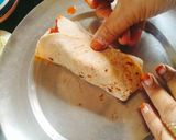A picture of step 4 of Vegetable Frankie (instant veg Frankie).