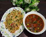 A picture of step 9 of Veg Manchurian and Fried Rice.