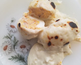 Foto del paso 6 de la receta: Huevos rellenos con bechamel de queso azul