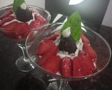 A picture of step 6 of Hot strawberry Basil Pudding.