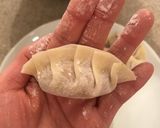 A picture of step 3 of Chicken and Tomato Gyoza.