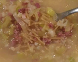 Foto del paso 6 de la receta: Sopa humilde de puerro y jamón 🍜