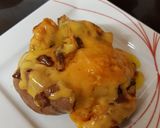 A picture of step 4 of My Sweet jacket Potato & Caralmerised Onion & Cheese.😁.