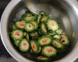 A picture of step 2 of Bitter gourd chips.