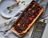 Tarta z botwinką i łososiem krok przepisu 1 zdjęcie